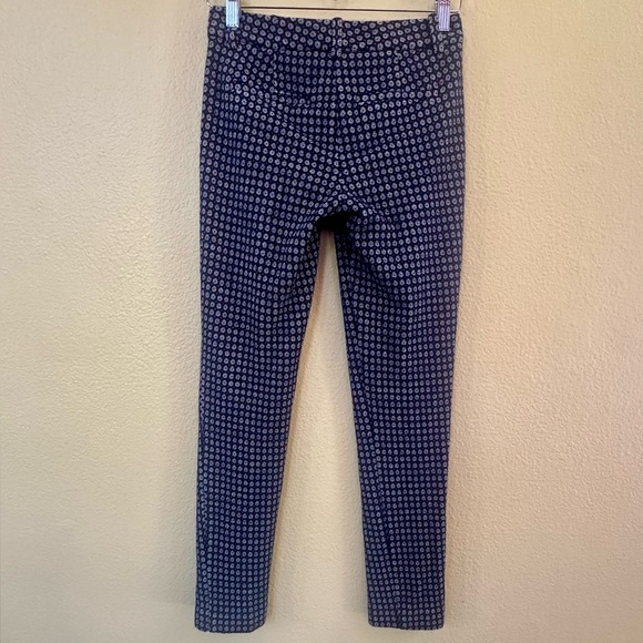 Theory “Testra 2” Black, Cream, Navy Jewel Print Stretch Ankle Pant EUC! - Picture 3 of 8
